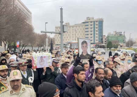 تشییع پیکر سرباز شهید مرزبانی “معین قدمیاری ” در مشهد