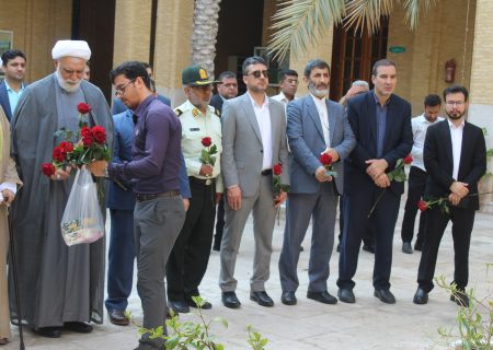برگزاری غبارروبی و عطرافشانی مزار شهدای گمنام کیش