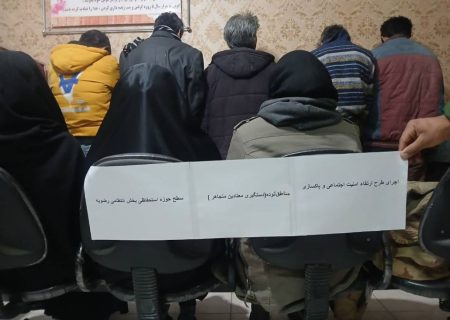 جمع آوری و دستگیری ۱۲ معتاد متجاهر در رضویه 
