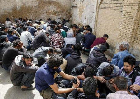 جمع‌آوری ۱۲۹ معتاد متجاهر در علی‌آبادکتول