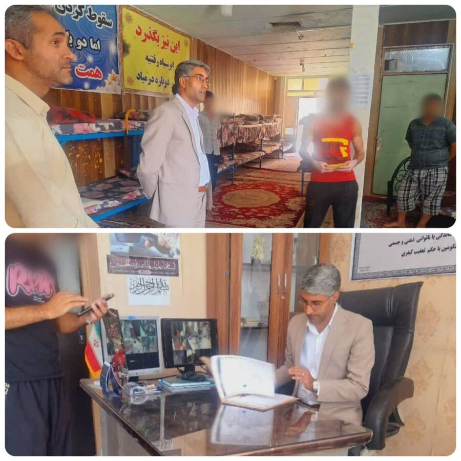 بازدید سرزده دادستان سرایان از مرکز کمپ ترک اعتیاد «اراده» شهرستان سرایان
