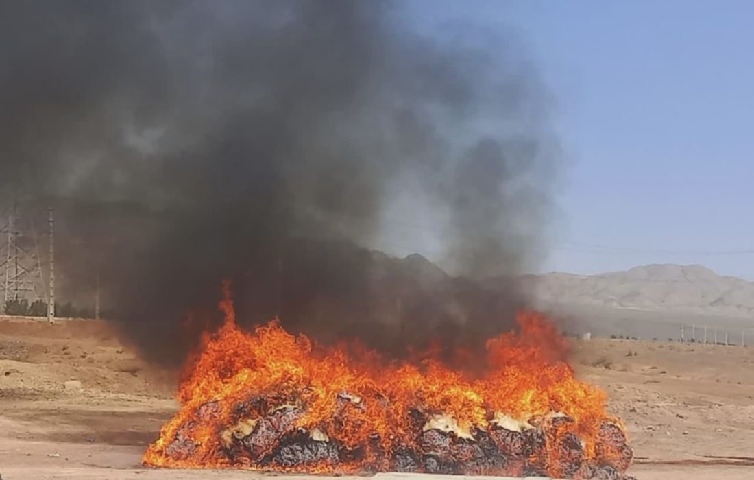 امحا بیش از ۴ تن مواد مخدر در قزوین